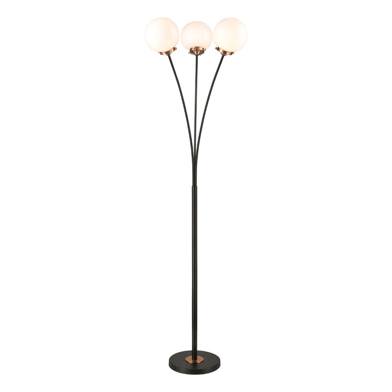 ELK SIGNATURE D4581 Boudreaux 64'' High 3-Light Floor Lamp - Matte Black
