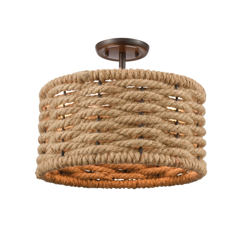 ELK SHOWROOM 10756/2 Weaverton 15'' Wide 2-Light Semi Flush Mount - Oil Rubbed Bronze