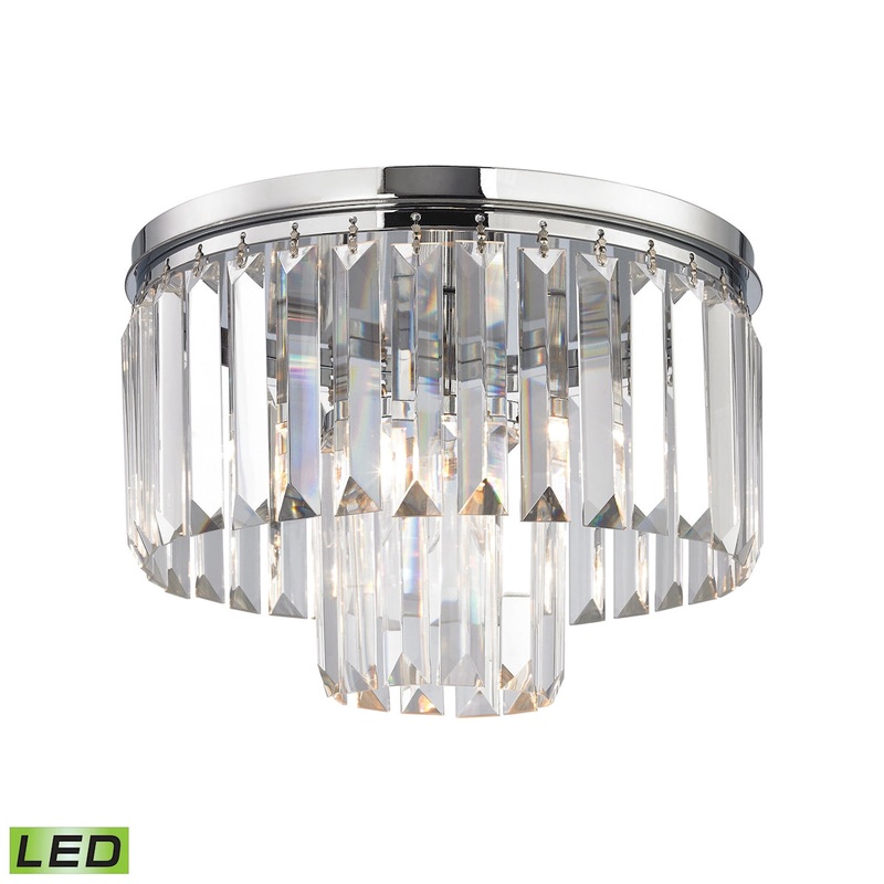 ELK SHOWROOM 15213/1-LED Palacial 12'' Wide 1-Light Flush Mount - Polished Chrome