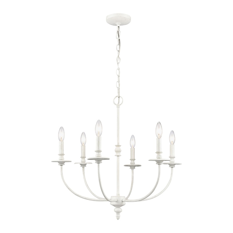 ELK SHOWROOM 28902/6 Hartford 25'' Wide 6-Light Chandelier - Farmhouse White
