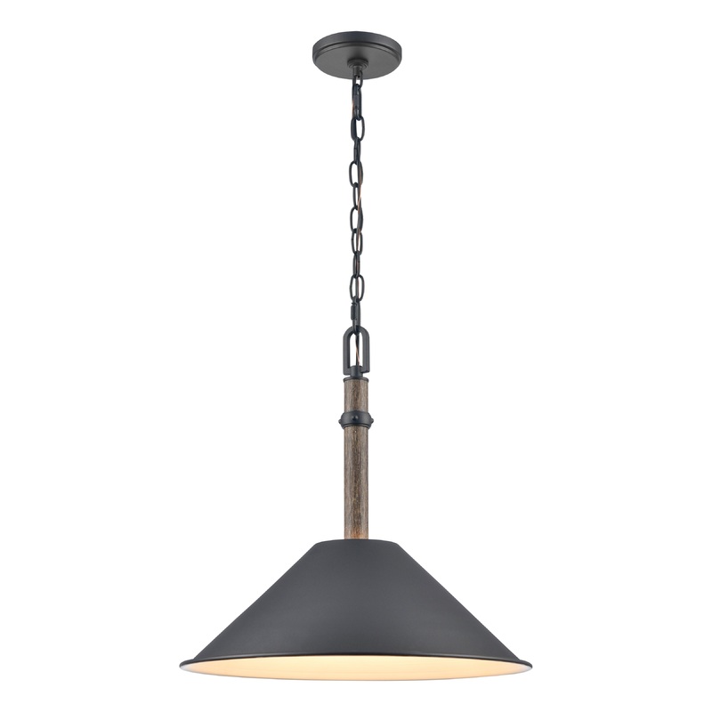 ELK SHOWROOM 89705/1 Neville 18'' Wide 1-Light Pendant - Charcoal Black