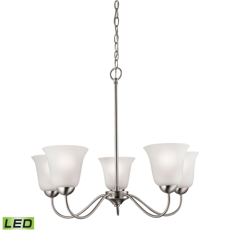 THOMAS 1205CH/20-LED Conway 26'' Wide 5-Light Chandelier - Brushed Nickel