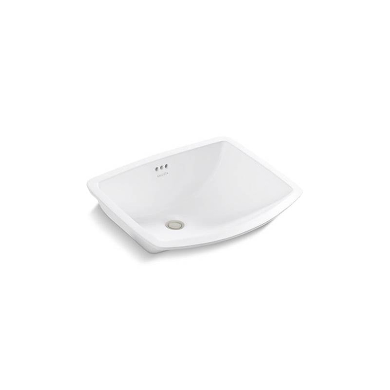 KALLISTA Hampstead P72023-00-0 Hampstead Under-Mount Sink W/ Overflow, Glazed - Stucco White