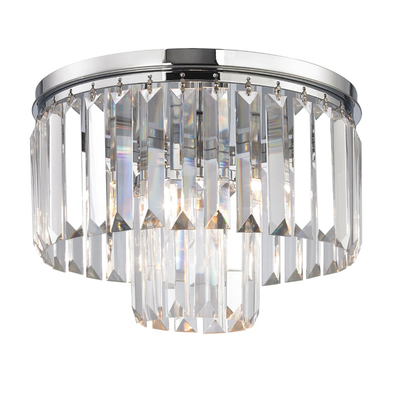 ELK SHOWROOM 15213/1 Palacial 12'' Wide 1-Light Flush Mount - Polished Chrome