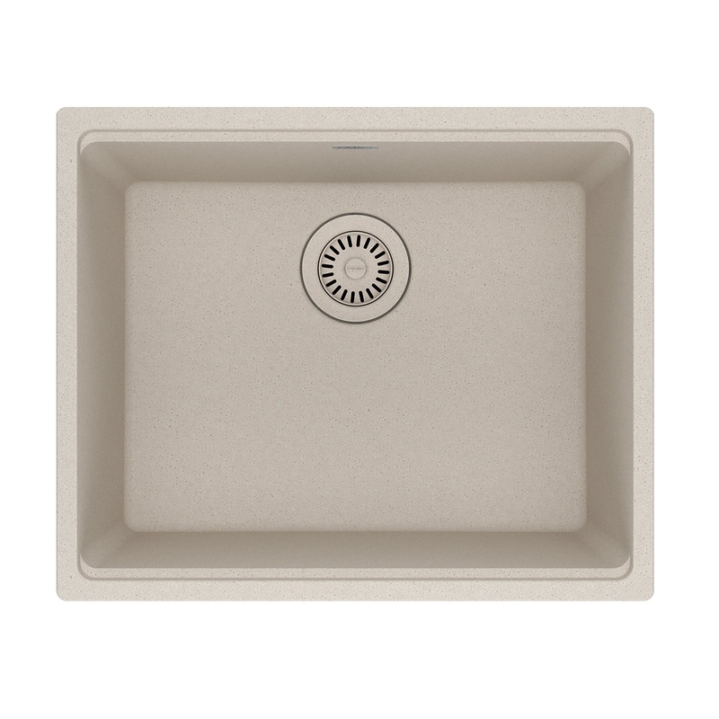 FRANKE MAG11020-CHA Maris Undermount 21.7-in x 17.8-in Granite Single Bowl Kitchen Sink in Champagne