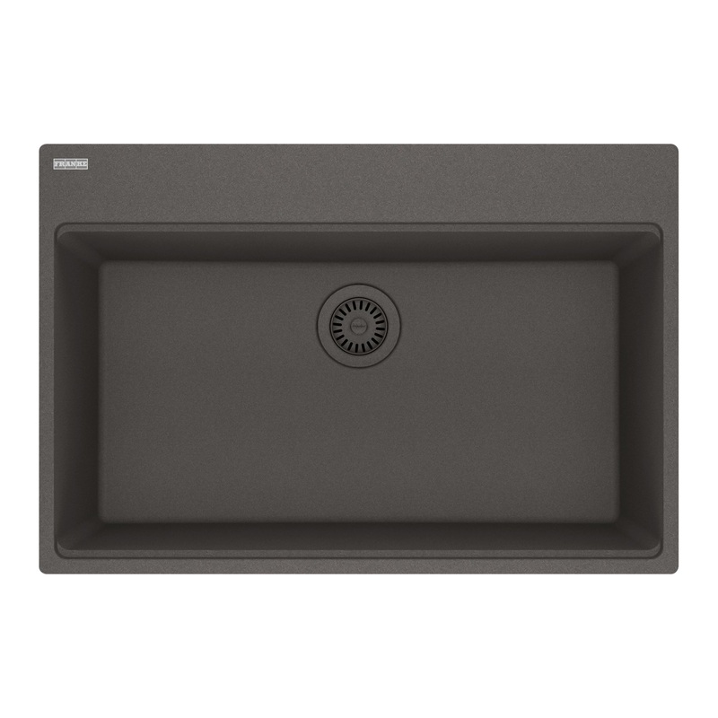 FRANKE MAG61029-SLG Maris Topmount 31-in x 20.88-in Granite Single Bowl Kitchen Sink in Slate Grey
