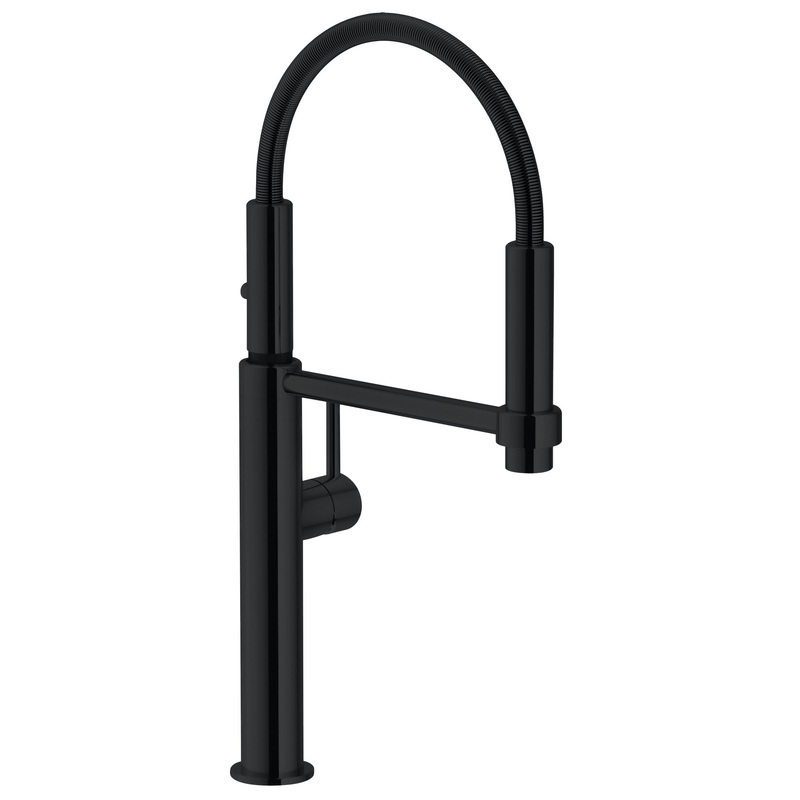 FRANKE PES-360-MBK Pescara 18-inch Single Handle Semi-Pro Kitchen Faucet in Matte Black, PES-360-MBK