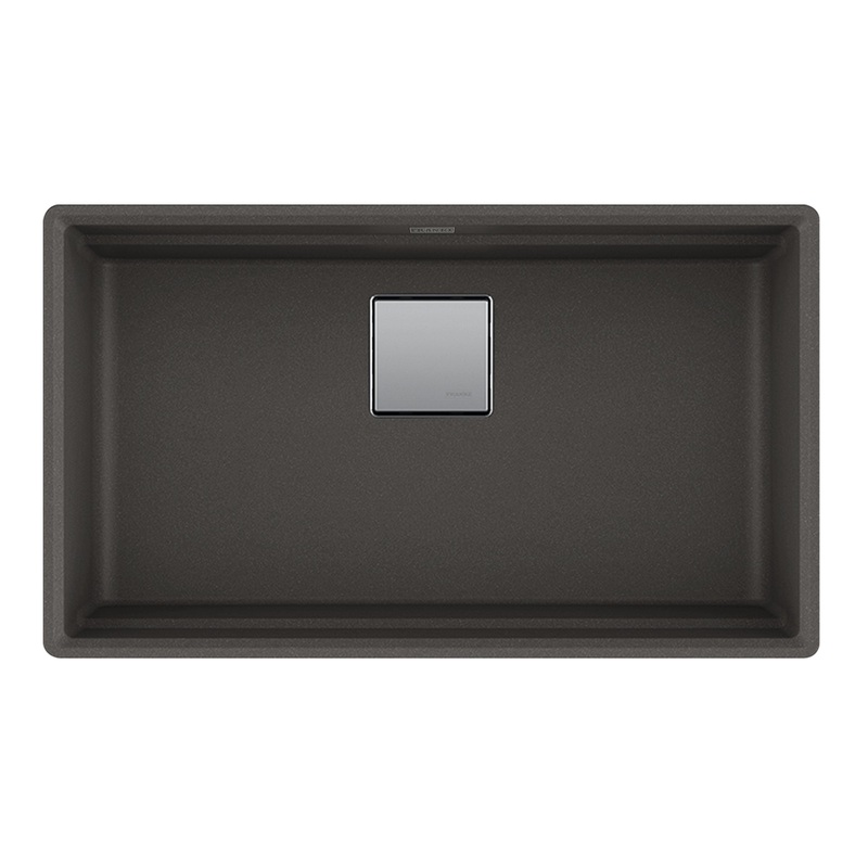 FRANKE PKG11031SLG Peak 32.0-in. x 18.8-in. Granite Undermount Single Bowl Kitchen Sink in Slate Grey