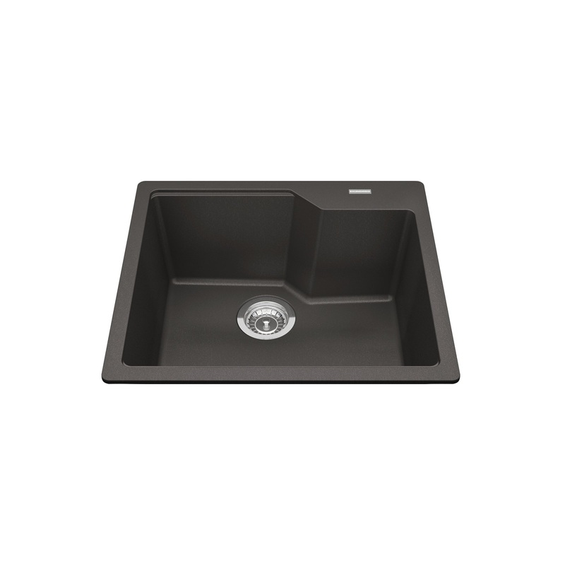 KINDRED MGSM2022-9SLGN Granite Series 22.06-in LR x 19.69-in FB Drop In Single Bowl Granite Kitchen Sink in Slate Grey