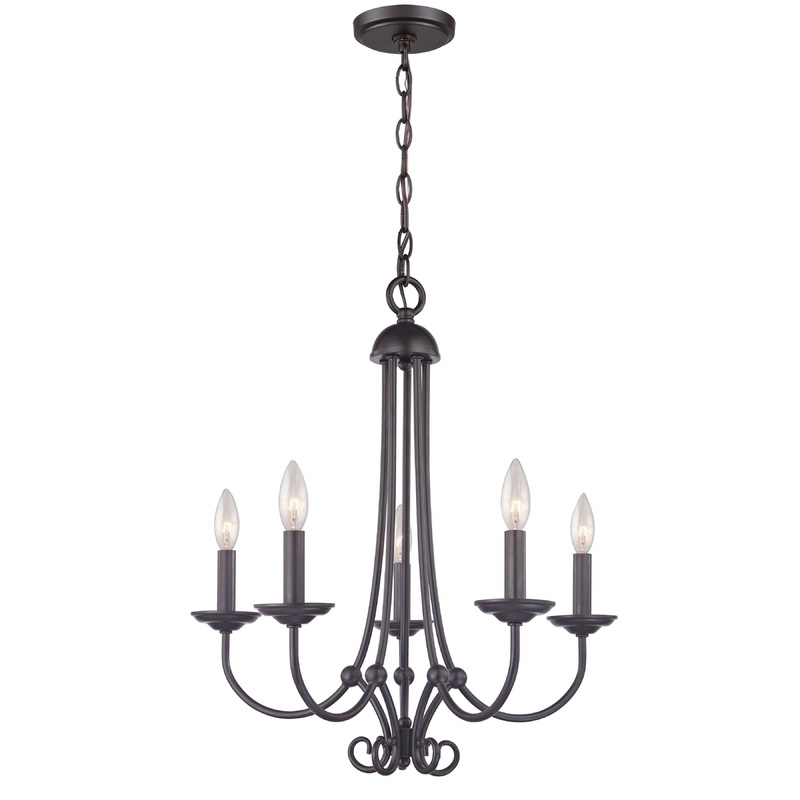 THOMAS 1505CH/10 Williamsport 20'' Wide 5-Light Chandelier - Oil Rubbed Bronze