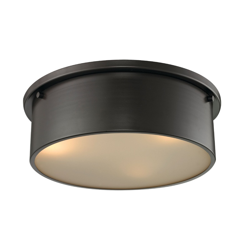 ELK SHOWROOM 11811/3 Simpson 14'' Wide 3-Light Flush Mount - Oil Rubbed Bronze