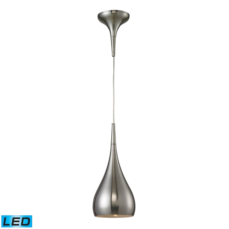 ELK SHOWROOM 31341/1SN-LED Lindsey 6'' Wide 1-Light Pendant - Satin Nickel (LED)