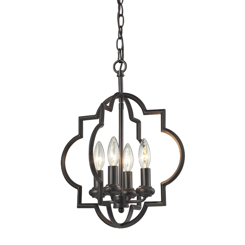 ELK SHOWROOM 31812/4 Chandette 14'' Wide 4-Light Chandelier - Oil Rubbed Bronze
