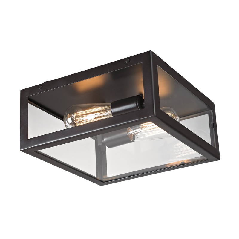 ELK SHOWROOM 63021-2 Parameters 12'' Wide 2-Light Flush Mount - Bronze