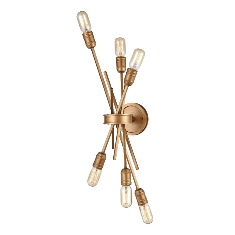 ELK SHOWROOM 66908/6 Xenia 28'' High 6-Light Sconce - Matte Gold