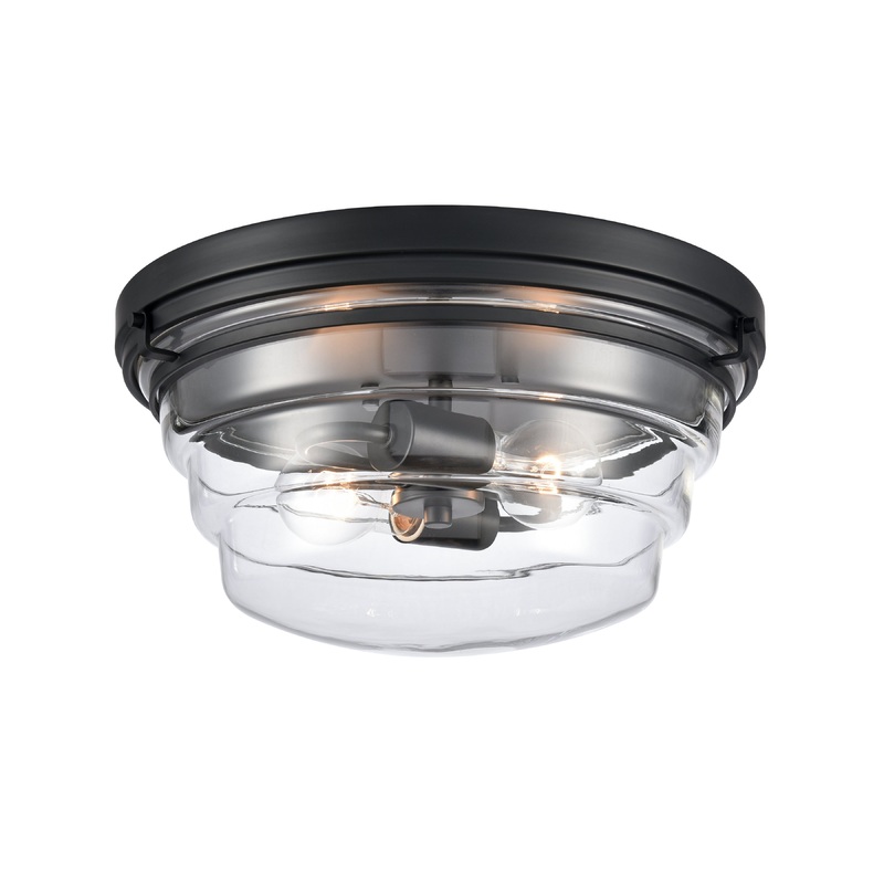 ELK SHOWROOM 82167/2 Boyer 14'' Wide 2-Light Flush Mount - Matte Black