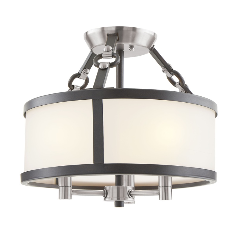 ELK SHOWROOM 83443/3 Armstrong Grove 13'' Wide 3-Light Semi Flush Mount - Espresso