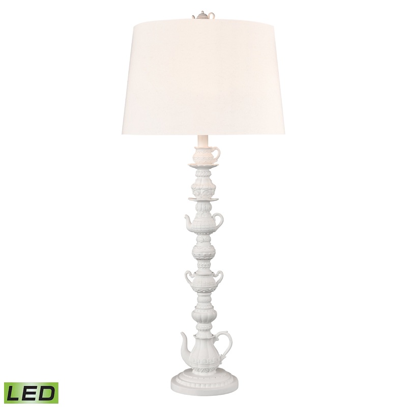 ELK STUDIO S0019-8582-LED Rosetta Cottage 35'' High 1-Light Table Lamp - Matte White - Includes LED Bulb