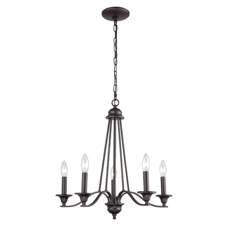 THOMAS CN110521 Farmington 21'' Wide 5-Light Chandelier - Oil Rubbed Bronze