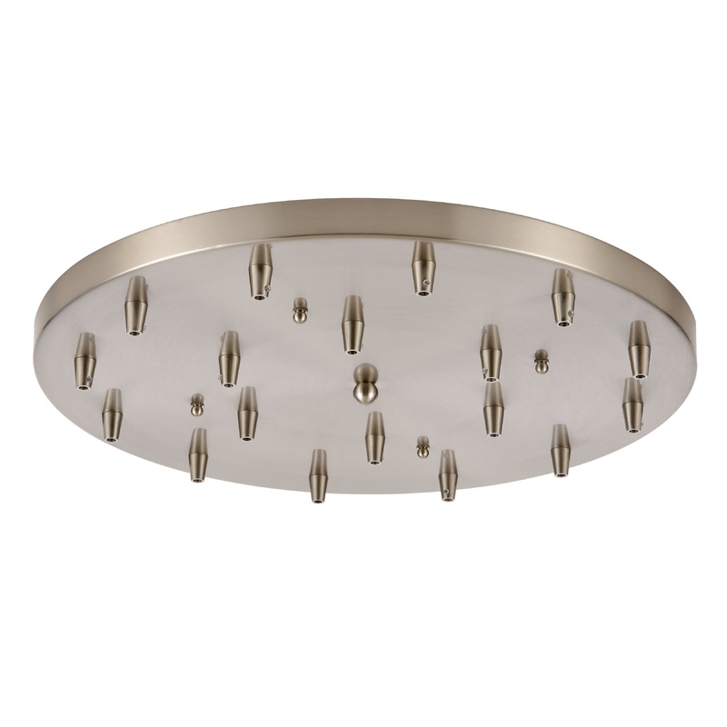 ELK SHOWROOM 18R-SN 18-Light Round Pan - Satin Nickel