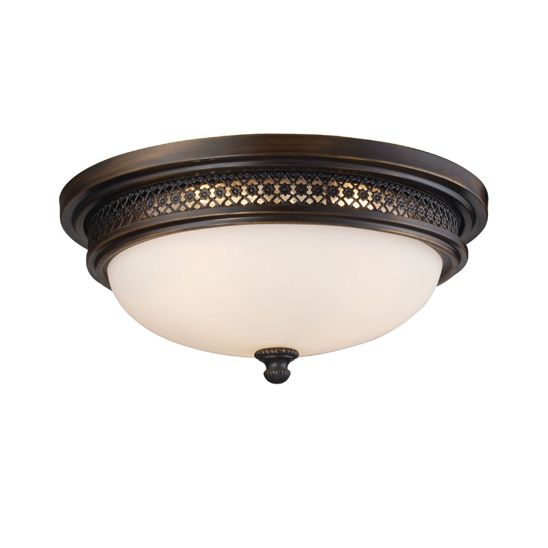 ELK SHOWROOM 20101/3 Flushmounts 16'' Wide 3-Light Flush Mount - Deep Rust
