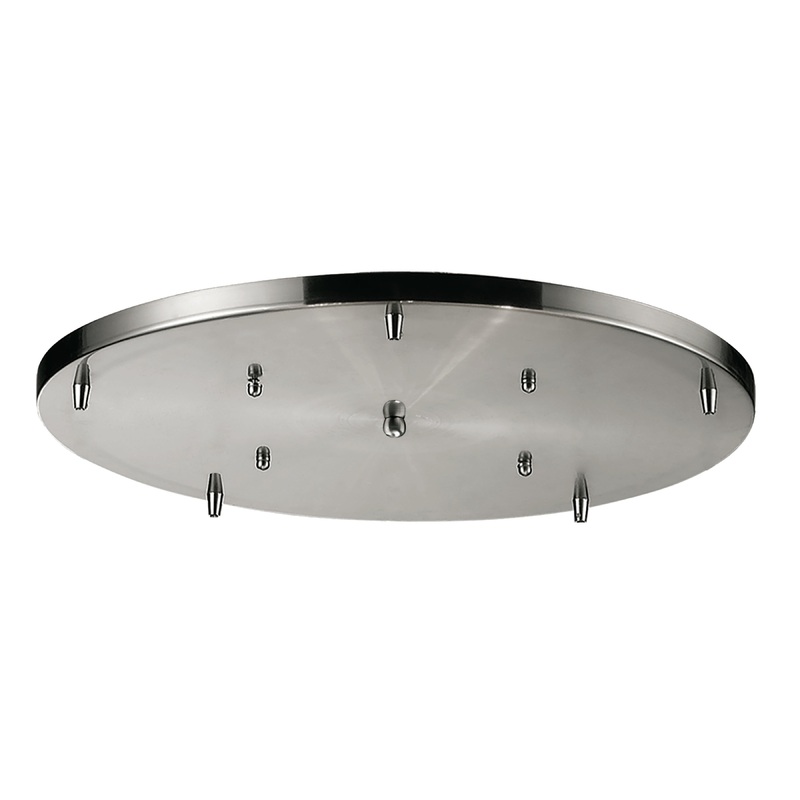 ELK SHOWROOM 5R-SN Acc Satin Nickel Round Pan 5-Lights for Item 20160/20