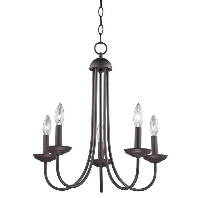 THOMAS 1525CH/10 Williamsport 20'' Wide 5-Light Chandelier - Oil Rubbed Bronze