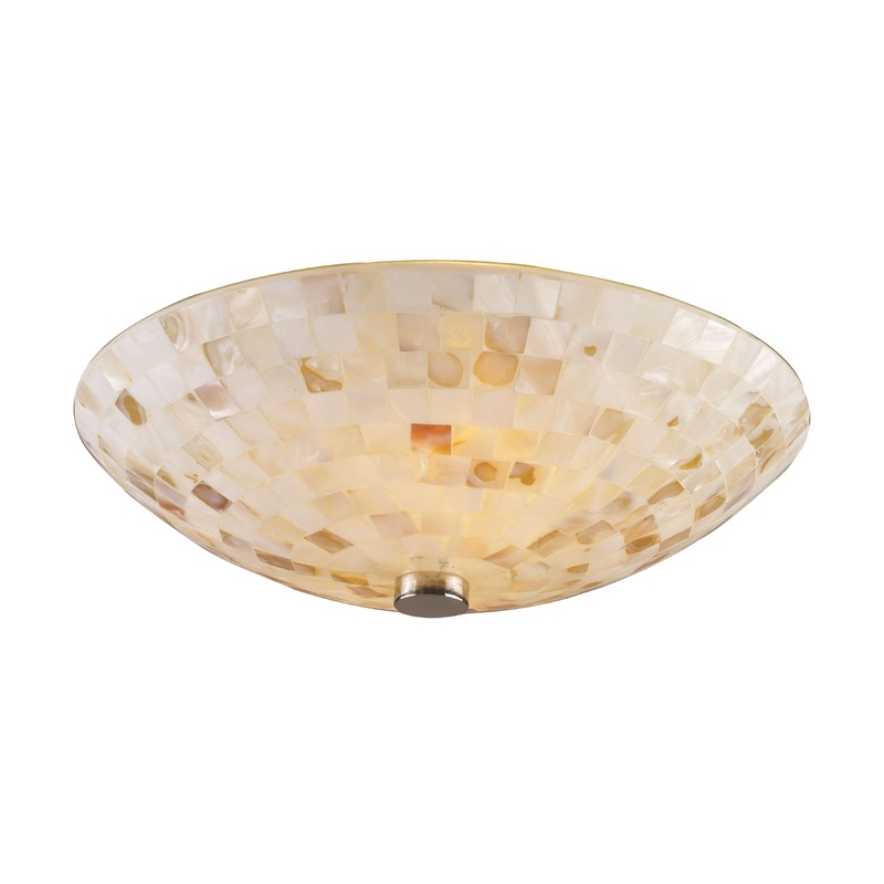 ELK SHOWROOM 10140/2 Capri 12'' Wide 2-Light Semi Flush Mount - Satin Nickel
