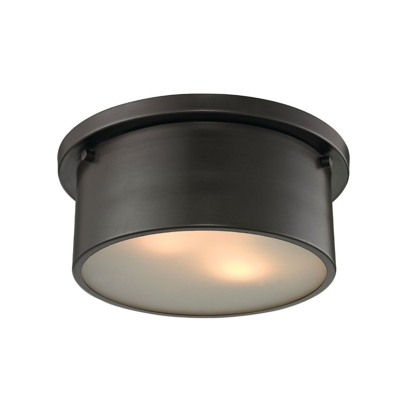 ELK SHOWROOM 11810/2 Simpson 10'' Wide 2-Light Flush Mount - Oil Rubbed Bronze