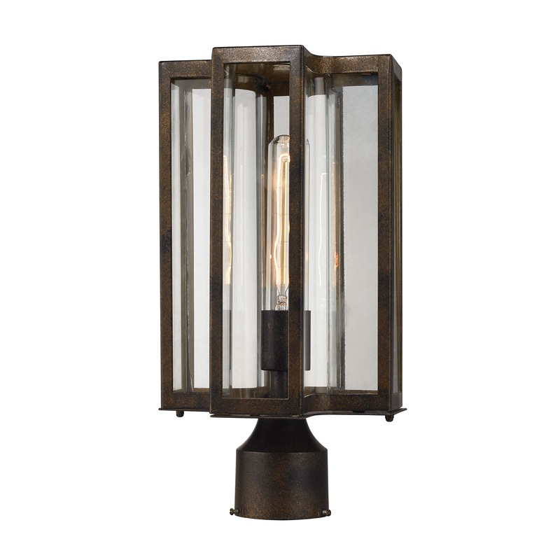 ELK SHOWROOM 45148/1 Bianca 15'' High 1-Light Outdoor Post Light - Hazelnut Bronze