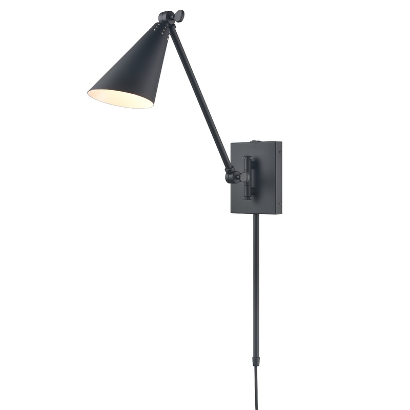 ELK SHOWROOM EC89220/1 Whitmire 10.5'' High 1-Light Plug-In/Hardwire Sconce - Matte Black