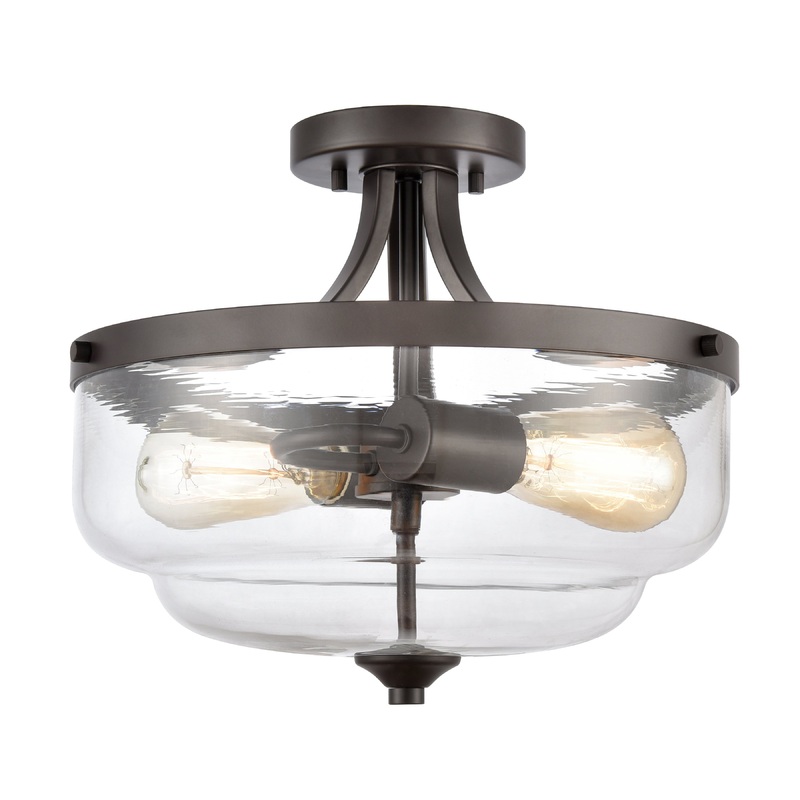 THOMAS CN320281 Calistoga 13'' Wide 2-Light Semi Flush Mount - Oil Rubbed Bronze