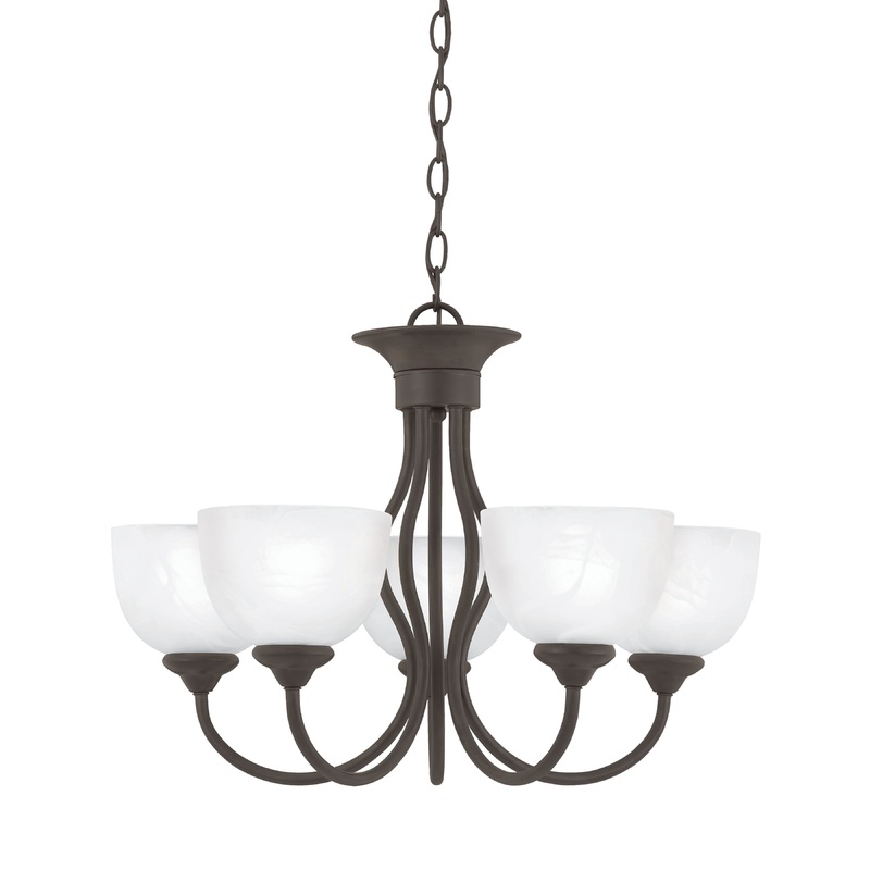 THOMAS SL801563 Tahoe 24'' Wide 5-Light Chandelier - Painted Bronze