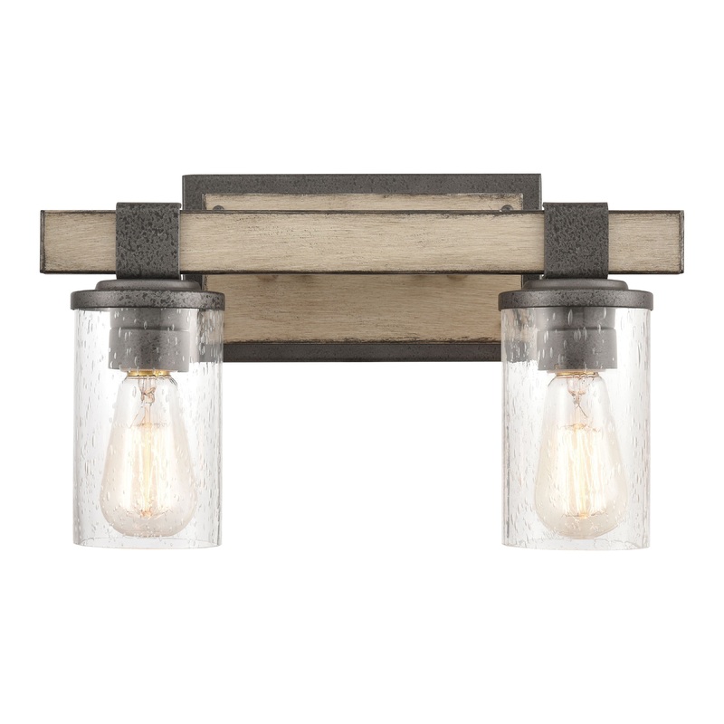 ELK SHOWROOM 89141/2 Annenberg 15'' Wide 2-Light Vanity Light - Anvil Iron