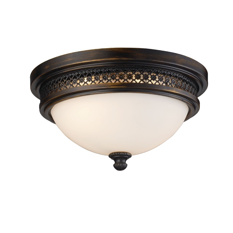 ELK SHOWROOM 20100/2 Flushmounts 13'' Wide 2-Light Flush Mount - Deep Rust