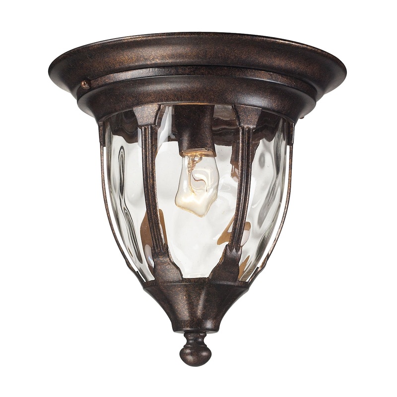 ELK SHOWROOM 45004/1 Glendale 11'' Wide 1-Light Outdoor Flush Mount - Regal Bronze