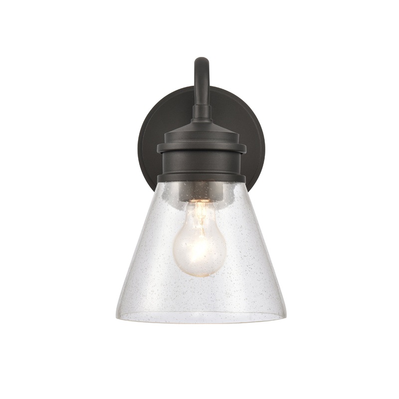 ELK SHOWROOM 69660/1 Dovas 11.5'' High 1-Light Outdoor Sconce - Textured Black