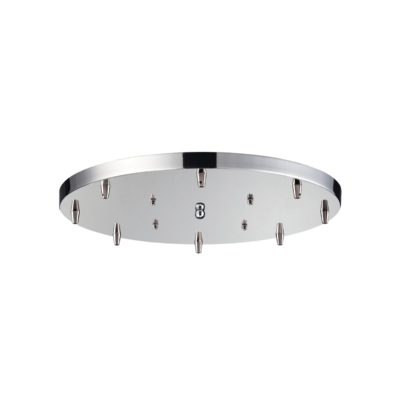 ELK SHOWROOM 8R-CHR 8-Light Round Pan - Polished Chrome