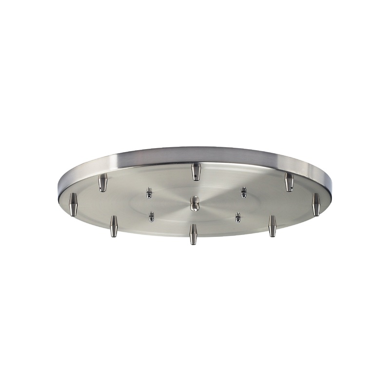 ELK SHOWROOM 8R-SN 8-Light Round Pan - Satin Nickel