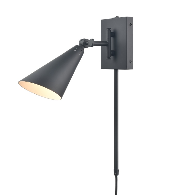 ELK SHOWROOM EC89221/1 Whitmire 10.25'' High 1-Light Plug-In/Hardwire Sconce - Matte Black