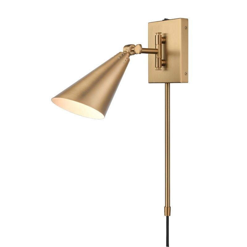 ELK SHOWROOM EC89231/1 Whitmire 10.25'' High 1-Light Plug-In/Hardwire Sconce - Brushed Gold