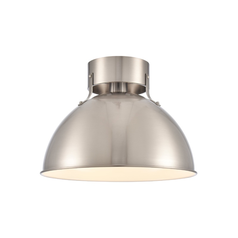 ELK SHOWROOM EC89734/1 Zayne 12'' Wide 1-Light Semi Flush - Brushed Nickel