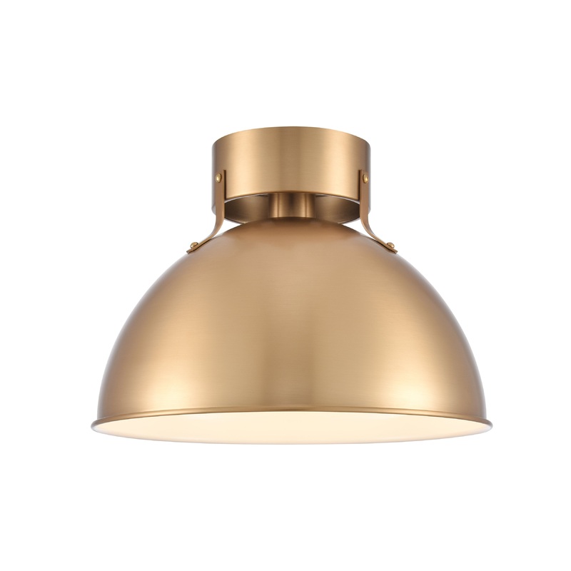 ELK SHOWROOM EC89744/1 Zayne 12'' Wide 1-Light Semi Flush - Brushed Gold