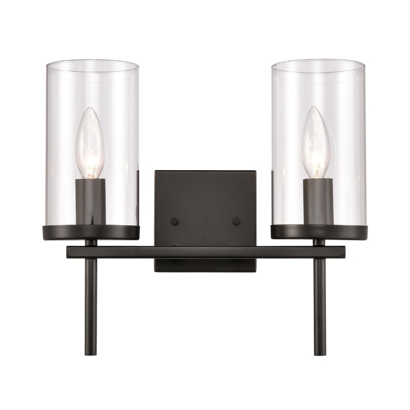 THOMAS CN290216 Oakland 13.5'' Wide 2-Light Vanity Light - Black