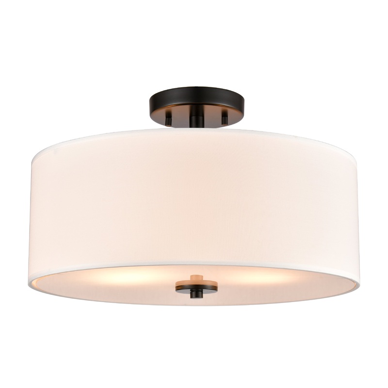 THOMAS CN290286 Oakland 16'' Wide 2-Light Semi Flush Mount - Black