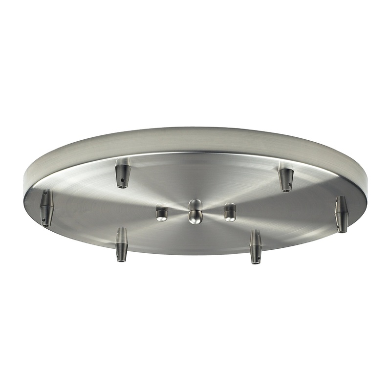 ELK SHOWROOM 6R-SN 6-Light Round Pan - Satin Nickel
