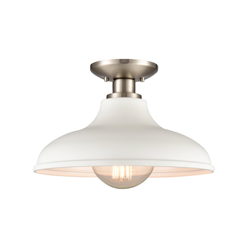 ELK SHOWROOM 89244/1 Grenville 13'' Wide 1-Light Semi Flush Mount - Brushed Nickel