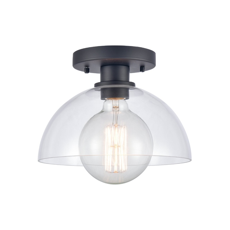 ELK SHOWROOM 89904/1 Julian 10'' Wide 1-Light Semi Flush Mount - Matte Black