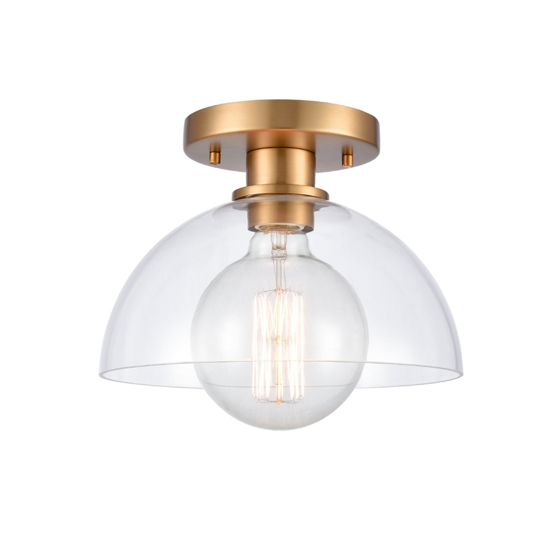 ELK SHOWROOM 89914/1 Julian 10'' Wide 1-Light Semi Flush Mount - Brushed Gold