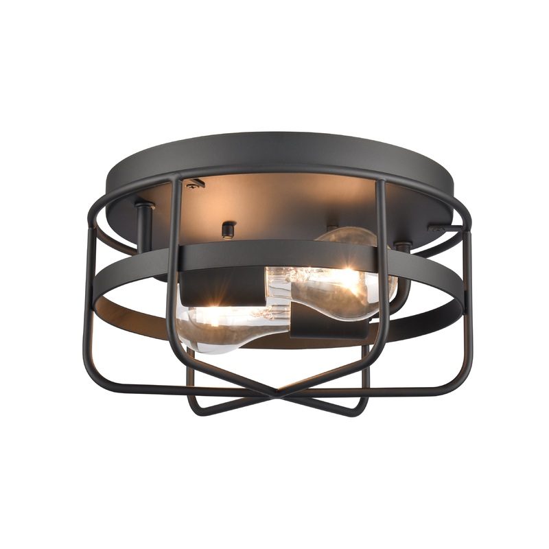 ELK SHOWROOM EC89674/2 Gael 10'' Wide 2-Light Flush Mount - Matte Black